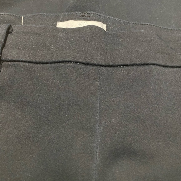 H&M Black Ankle Pant Side Zipper 8 Smooth Front Side Zipper Business Casual - Picture 7 of 12